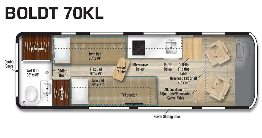 Winnebago Boldt 70KL Floorplan