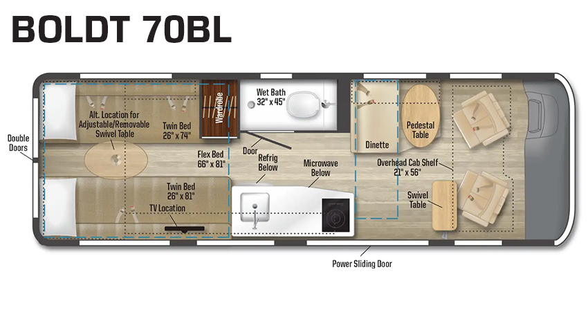 Winnebago Boldt 70BL Floorplan