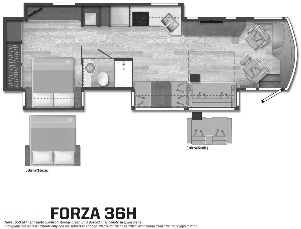Winnebago Forza 36H Floorplan