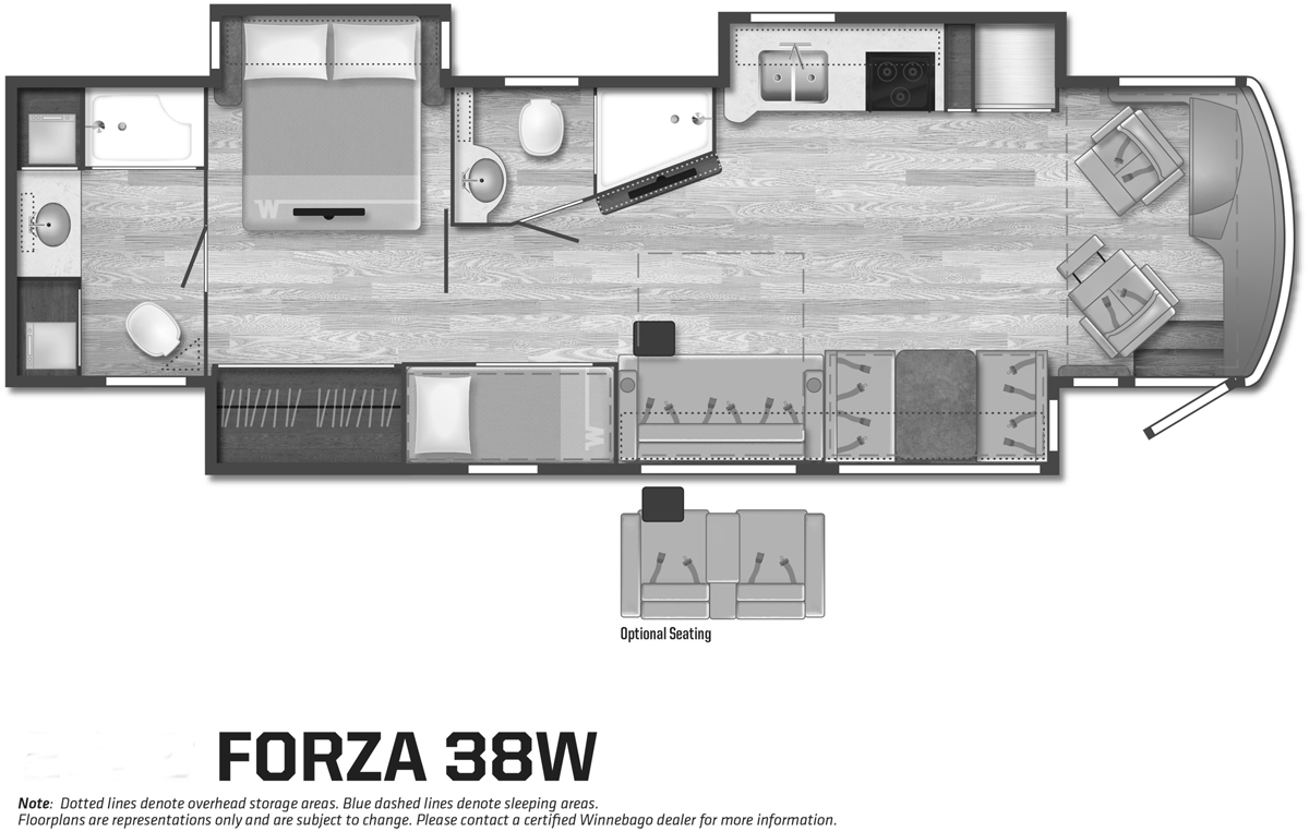 Winnebago Forza 38W Floorplan