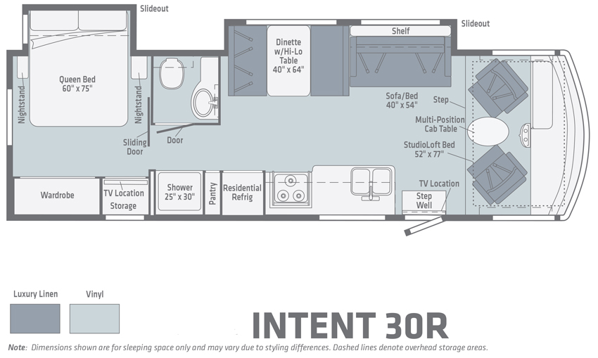 Winnebago Intent 30R Floorplan