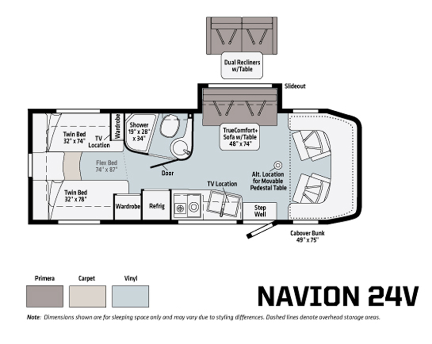 Itasca Navion 24V Floorplan