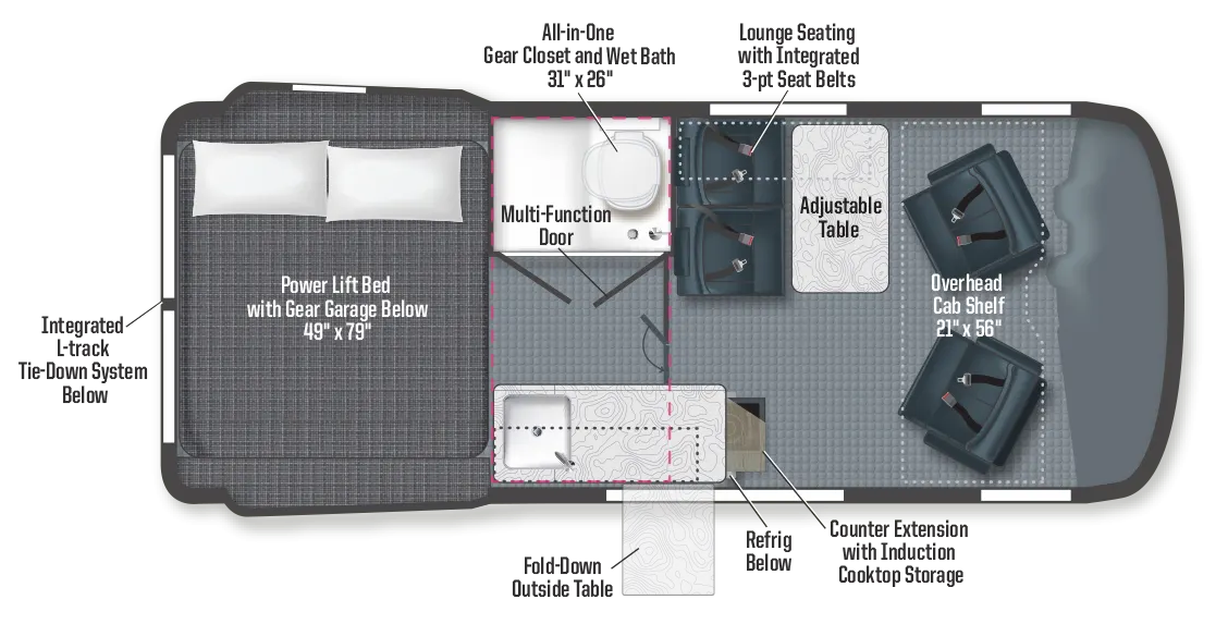 Winnebago Revel 44E Floorplan