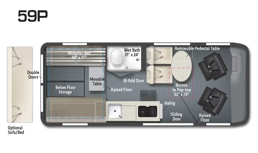 Winnebago Solis 59P Floorplan