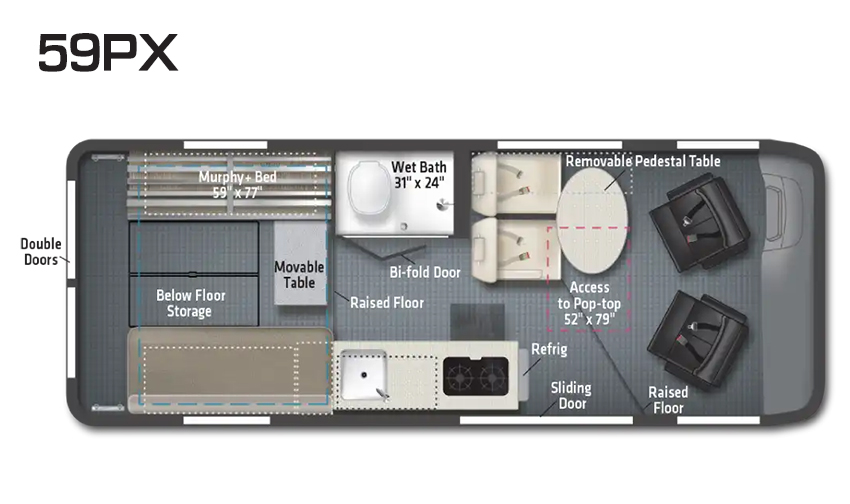 Winnebago Solis 59PX Floorplan