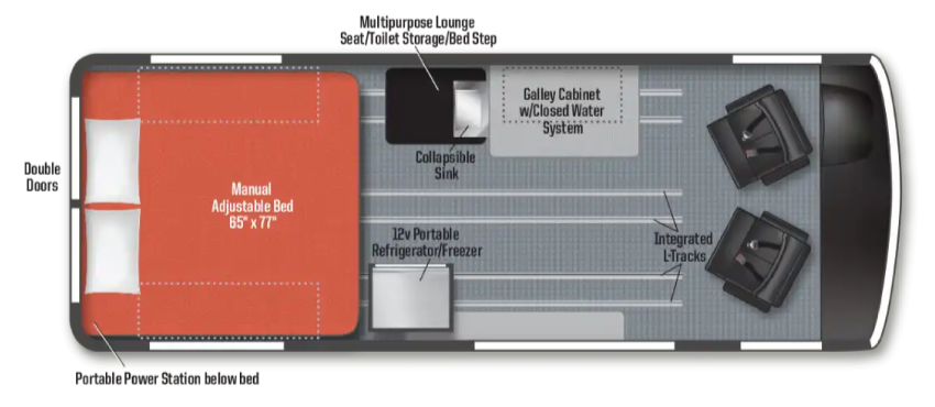 Winnebago Adventure Wagon 44M Floorplan
