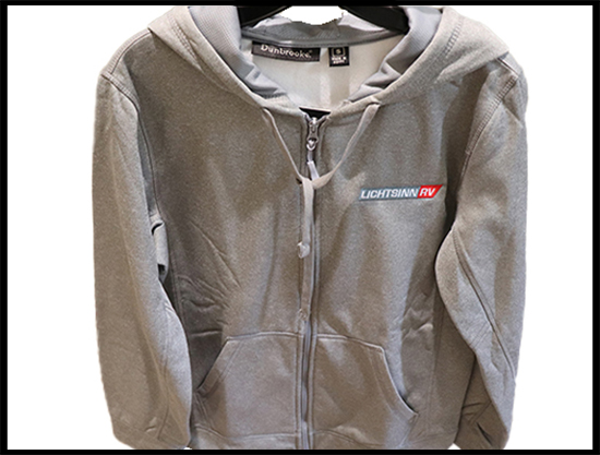 Lichtsinn RV Gray Full Zip Hooded Sweatshirt