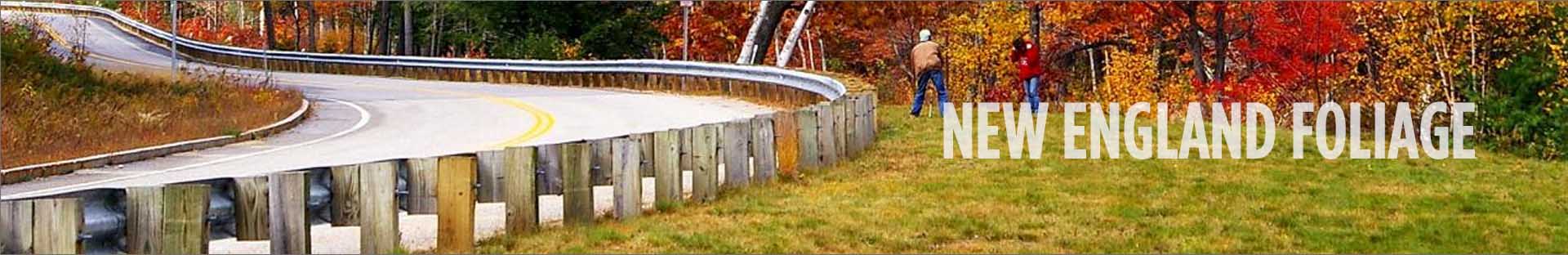 New England Road with Foliage