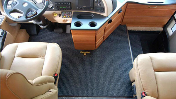 RV floor with mats