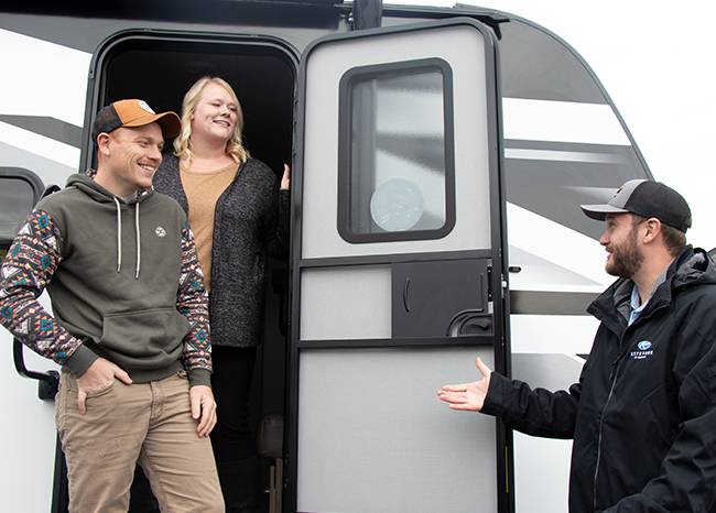 Customers at Markquart RV Hallie near Eau Claire, WI