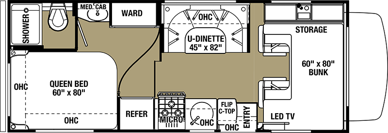 Forest River Sunseeker 2350LE Floorplan