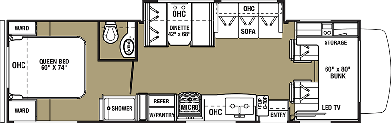 Forest River Sunseeker 2850LE Floorplan