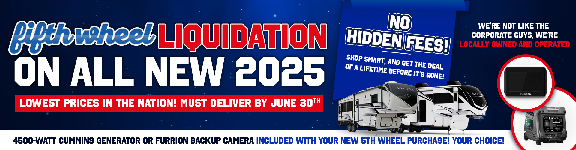 5th Wheel Liquidation Sale