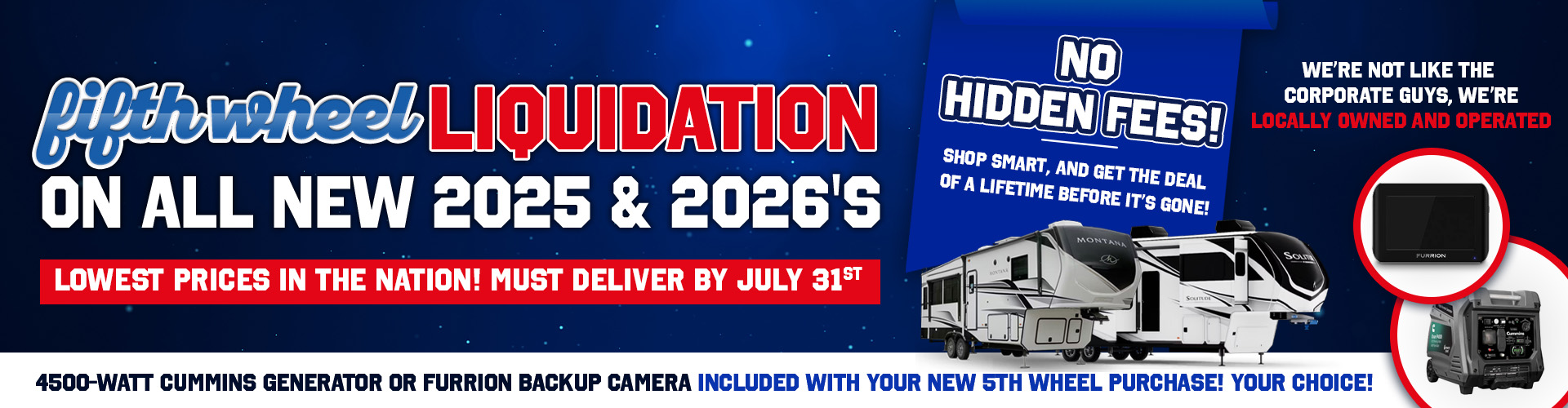 5th Wheel Liquidation Sale