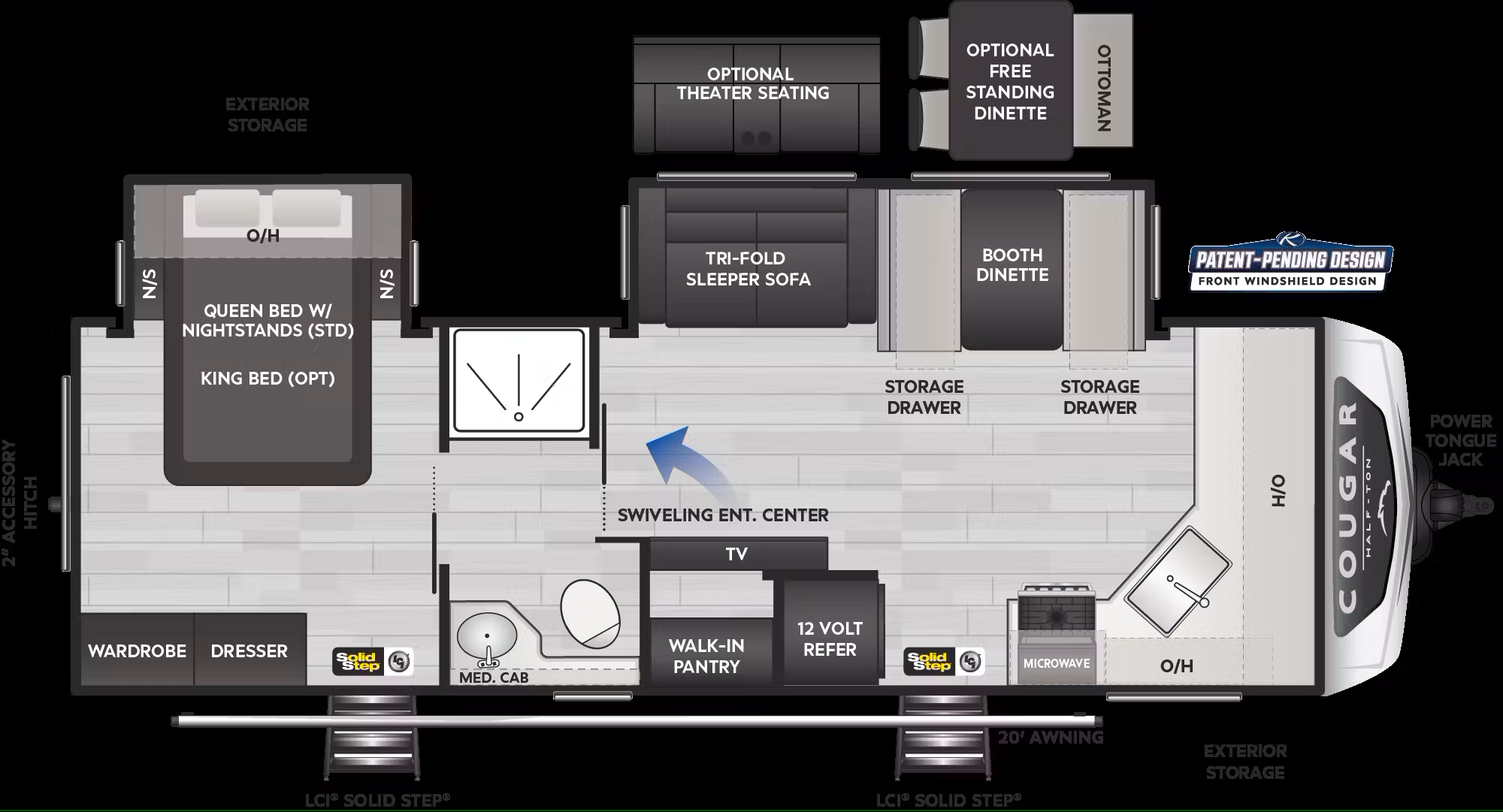 Keystone RV Cougar Half-Ton 25FKD