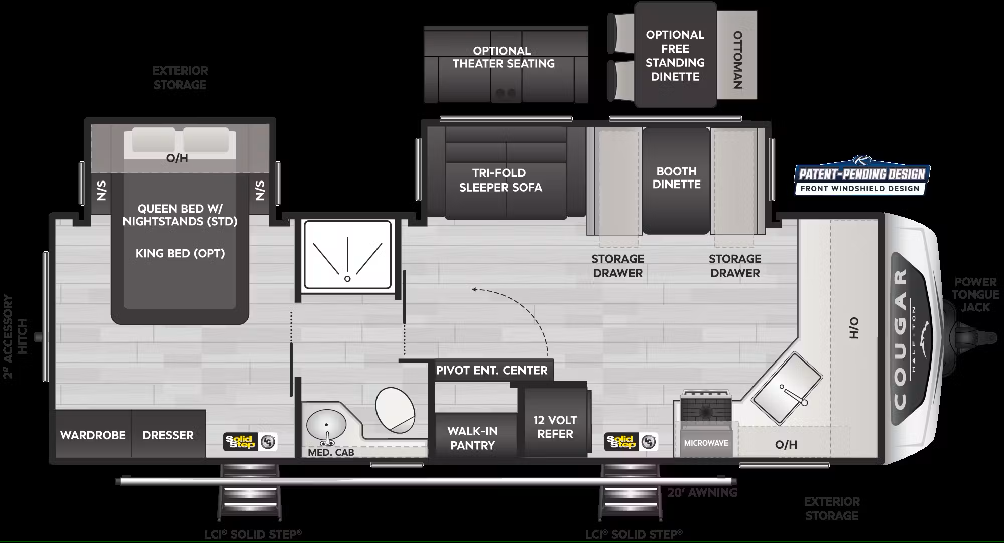 Keystone RV Cougar Half-Ton 25FKDWE