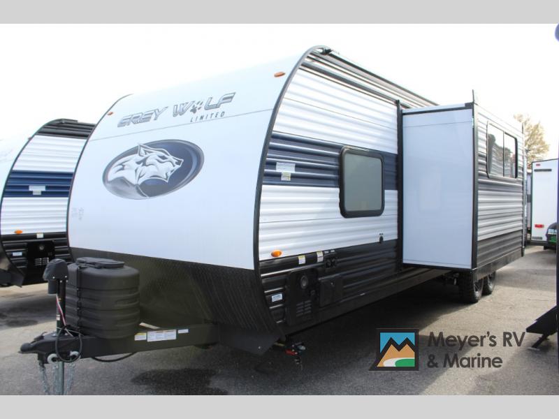 New 2024 Forest River RV Cherokee Grey Wolf 27RR Toy Hauler Travel ...