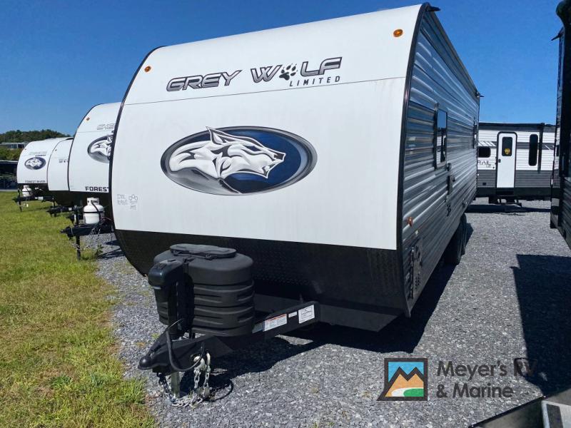 New 2025 Forest River RV Cherokee Grey Wolf 22RR Toy Hauler Travel