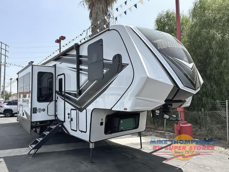 New 2024 Grand Design Momentum MClass 398M Toy Hauler Fifth Wheel at