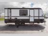 Curbside profile view with main entry door of the 2025 Keystone Hideout 230MBBH for sale