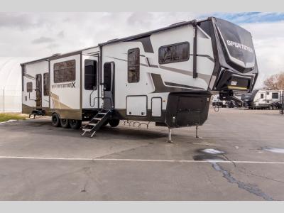 Passenger-side exterior of the 2025 KZ Sportster X 3915X fifth wheel for sale