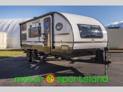Passenger side exterior view of 2025 R-Pod RP-200 travel trailer for sale