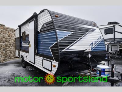 Front passenger side view of 2025 CrossRoads Zinger Lite 18BH travel trailer for sale