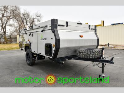 Driver side view of the 2025 Aliner Classic Sofa Bed for sale at Motor Sportsland