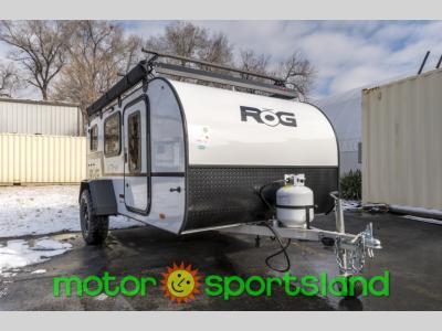 Front angle of 2025 ROG 12BH-XT off-road trailer with propane mount