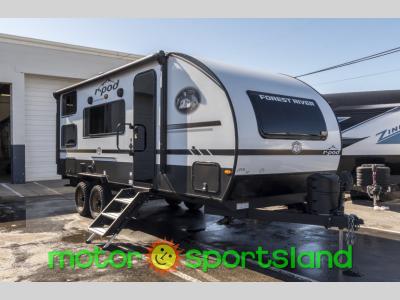 Front corner view of 2025 R-Pod RP-200 travel trailer for sale