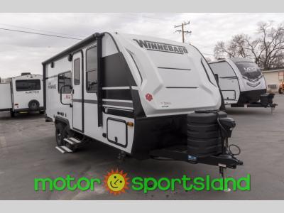 Front 3/4 view of 2025 Winnebago Micro Minnie 2108DS travel trailer for sale