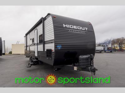 Passenger front angle of 2025 Keystone Hideout Sport 269DB travel trailer for sale