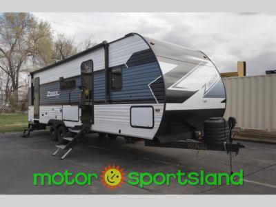 Front passenger side of 2025 CrossRoads Zinger 270BH travel trailer for sale