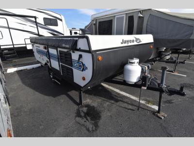 Front angle view of the 2019 Jayco Jay Sport 12UD pop-up camper for sale at Motor Sportsland