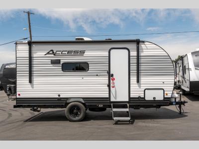 Side exterior view of Access 15BH with entry door and steps