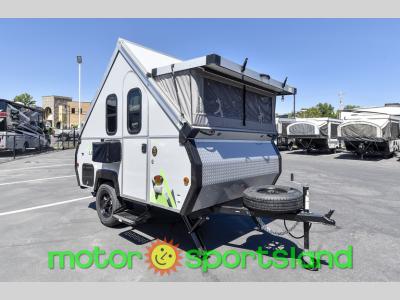 Passenger side of the 2024 Aliner Ranger 10 Bunk camper for sale at Motor Sportsland