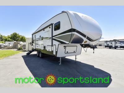 Front-side view of 2024 Dutchmen Astoria 250RD fifth wheel parked at Motor Sportsland