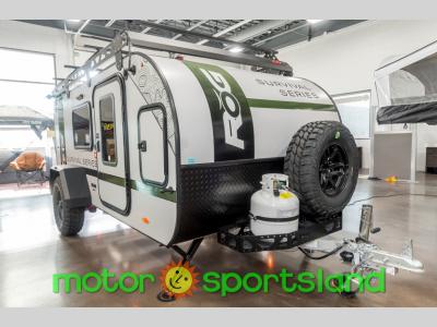 Front angle of 2025 ROG 12RKSS with mounted spare and dual propane