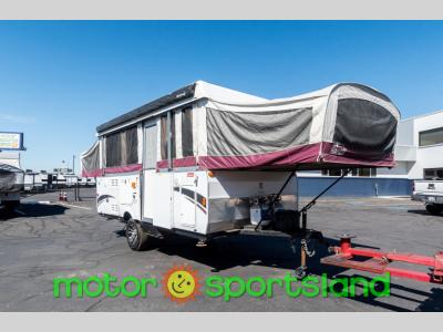 Passenger side view of the 2009 Fleetwood Highlander Niagara pop-up camper for sale at Motor Sportsland