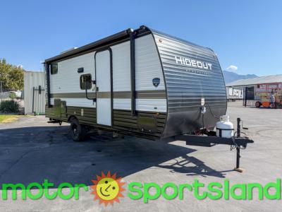 Passenger front angle view of 2025 Keystone Hideout Sport 181BH travel trailer