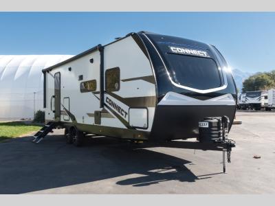 Passenger side exterior view of 2025 KZ Connect C261RB travel trailer for sale