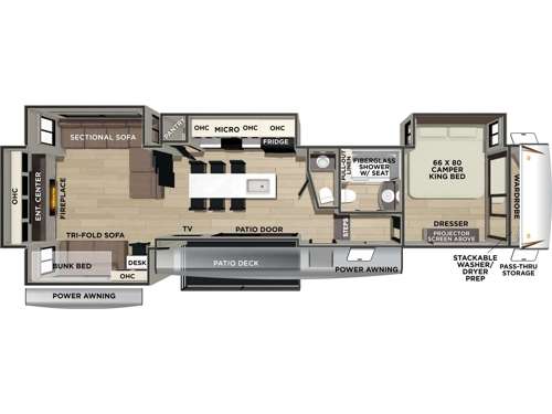 Cherokee Sabre 38RVHUNTER Floorplan