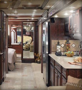 Interior of a luxury RV