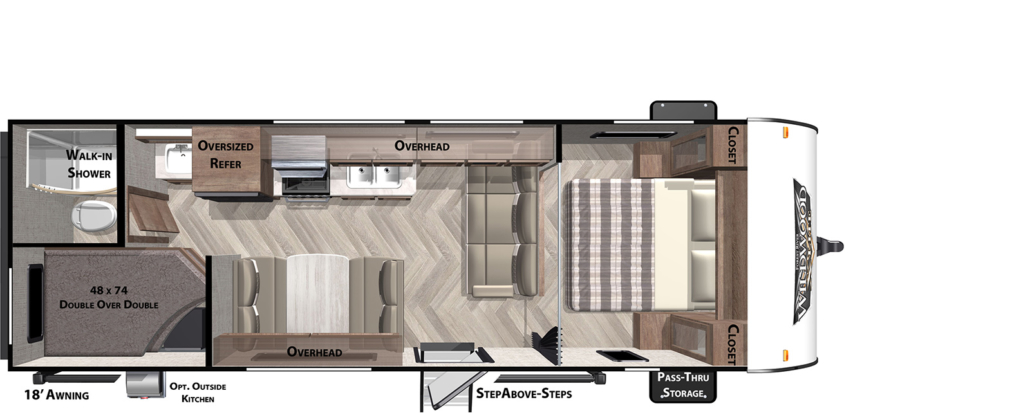 29′ BUNK HOUSE TRAVEL TRAILER MAP