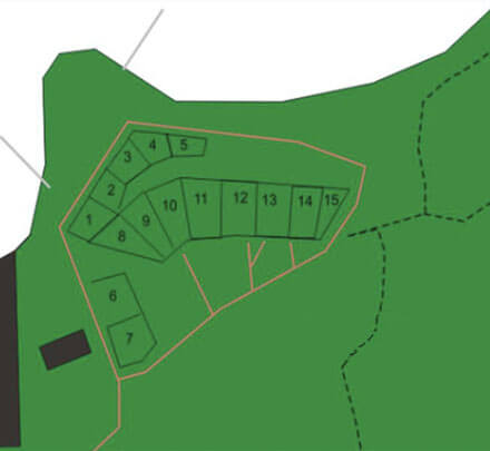 map of Oak Lake II campground