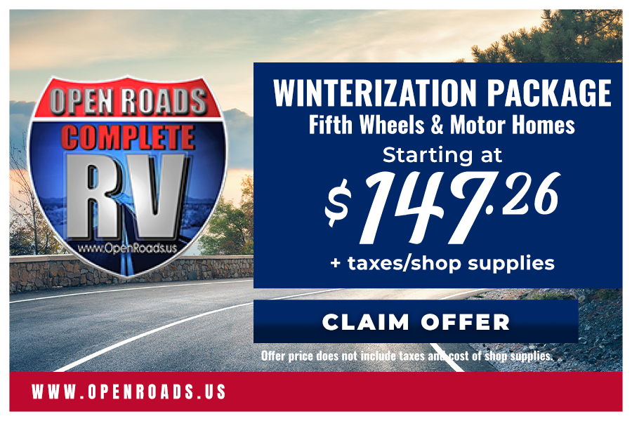 Open Roads Complete RV Service Winterization