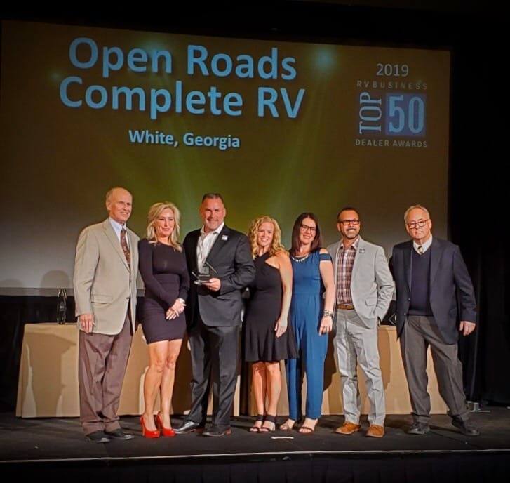 Staff Photo - Top 50 Dealer Award - Open Roads Complete RV 2019