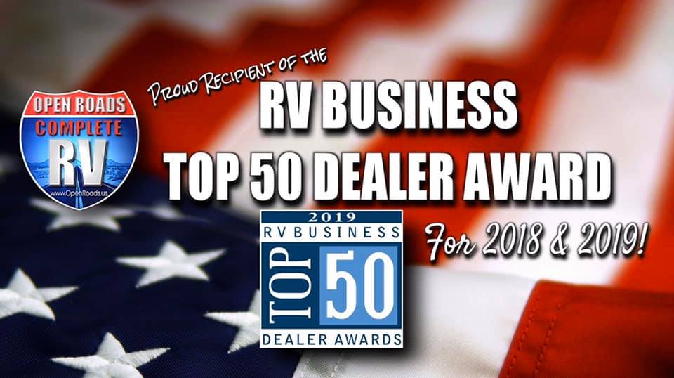 Top 50 Dealer Award - Open Roads Complete RV 2019