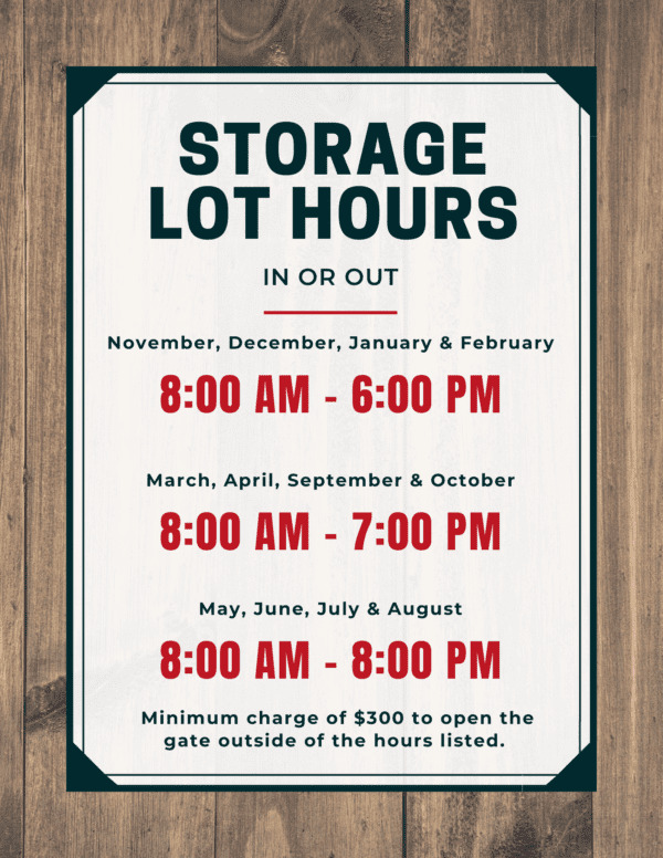 Storage Lot Hours