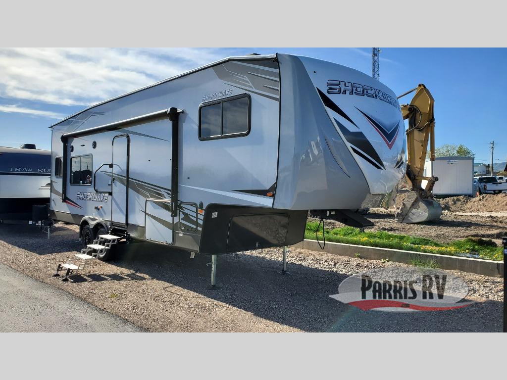 New 2022 Forest River RV Shockwave 28FWGDX Toy Hauler Fifth Wheel 